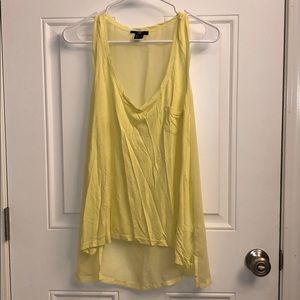 H&M High-Low Sheer Back Tank Top